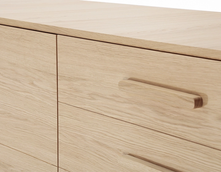 Buffet 3 portes en chêne bois teinte naturelle