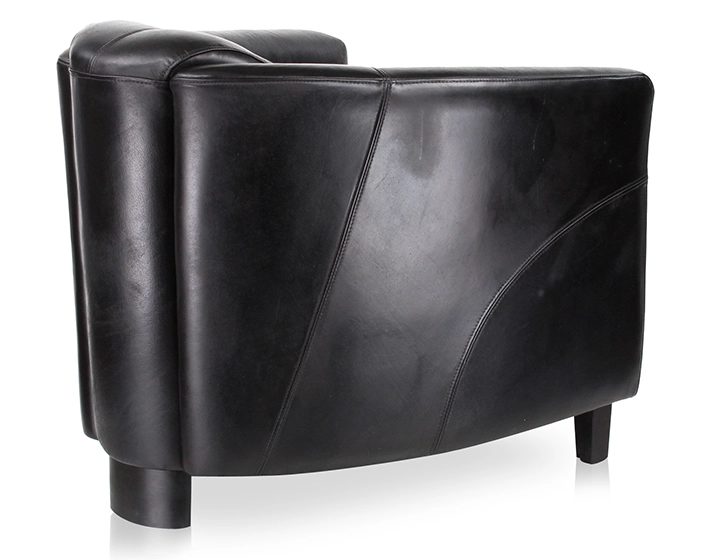 Fauteuil club cuir noir