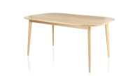 Table salle à manger 6 personnes en chêne teinte naturelle 140x90 cm