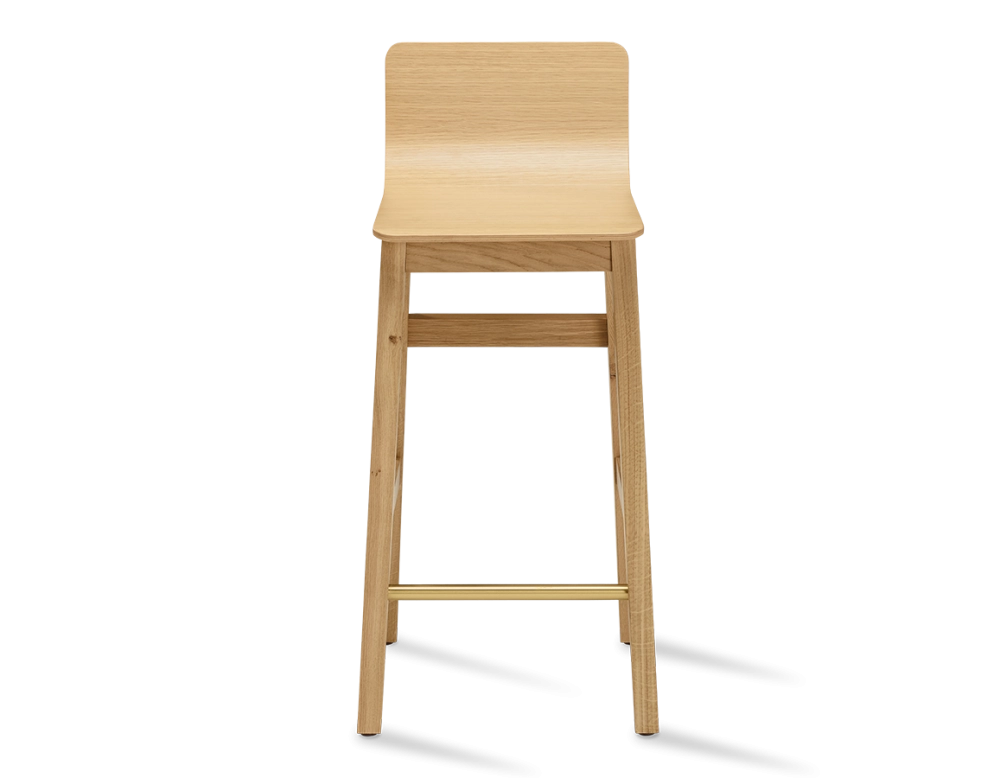 Tabouret de bar en chêne H60 cm bois teinte naturelle