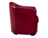 Sillón club de piel rojo carmín