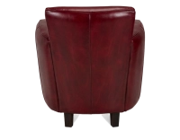 Fauteuil club cuir rouge carmin