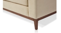 Sofá esquinero con chaise longue izquierda 4/5 plazas tejido crema (MG - 2,5D)