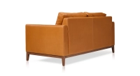 Canapé design 2 places cuir caramel