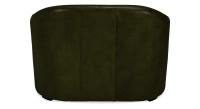 Canapé club cuir 2 places vert olive