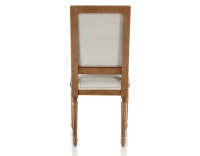 Chaise ancienne style Louis XVI bois teinte ancienne et tissu beige naturel