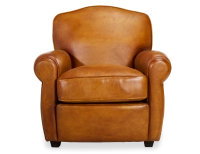 Fauteuil club cuir cognac