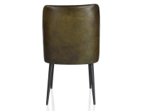 Chaise vintage cuir vert olive
