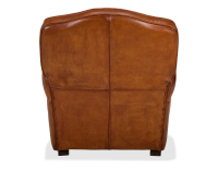 Fauteuil club cuir marron clair