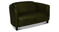 Canapé club cuir 2 places vert olive