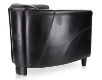 Fauteuil club cuir noir