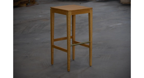 Tabouret de bar design H80 cm bois teinte naturelle assise bois