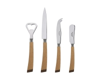 Laminated wood aperitif set