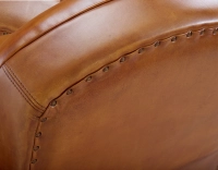 Fauteuil club cuir cognac