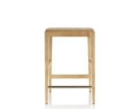 Tabouret de bar design H60 cm bois teinte naturelle assise bois