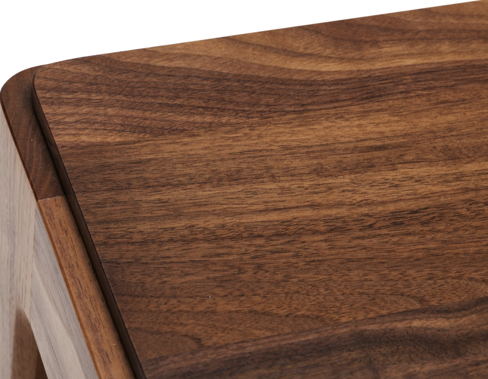 Console extensible en noyer avec 2 allonges teinte naturelle 100x50 cm