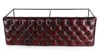 Chesterfield leather bench burgundy