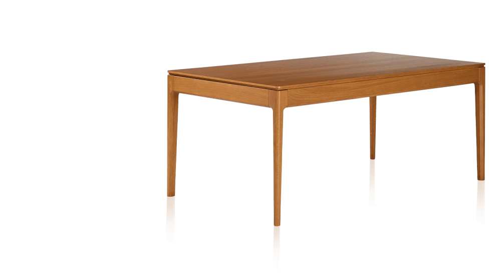 Table extensible 8 à 12 personnes en chêne avec plateau et allonges bois teinte merisier 210x100 cm