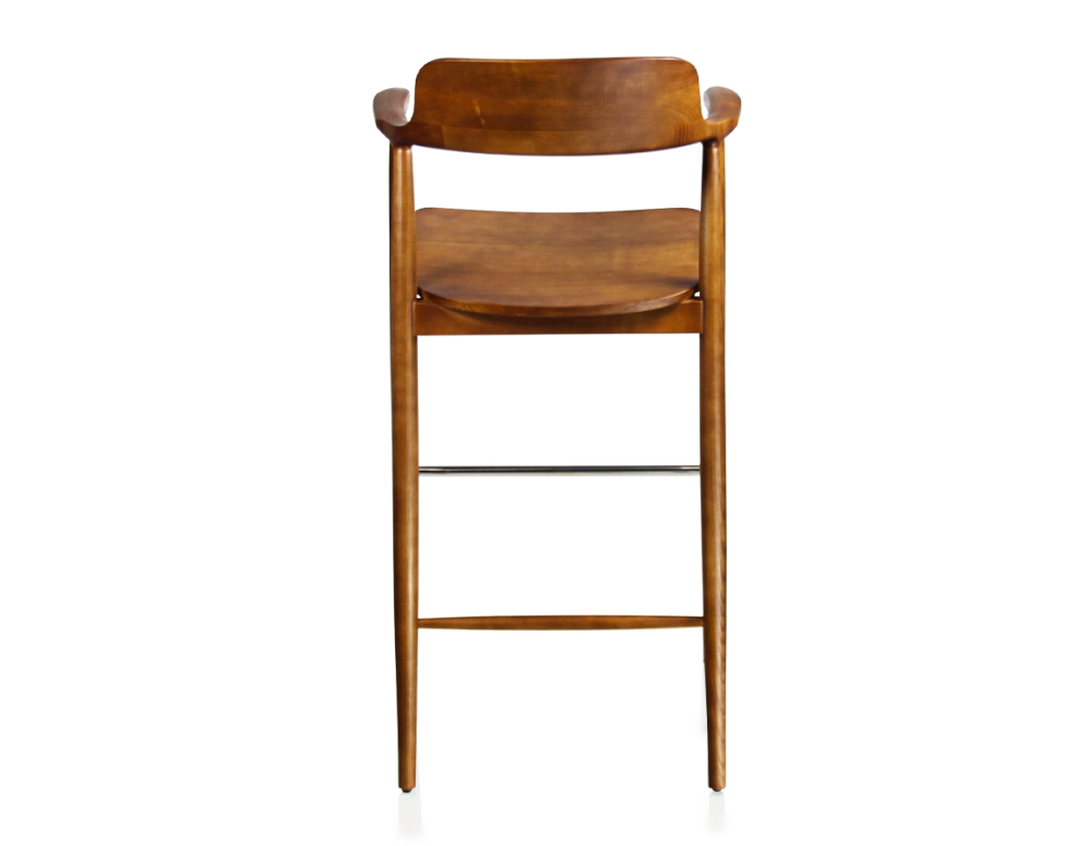 Tabouret de bar h80 cm bois teinte merisier