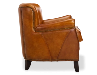 Leather club armchair cognac