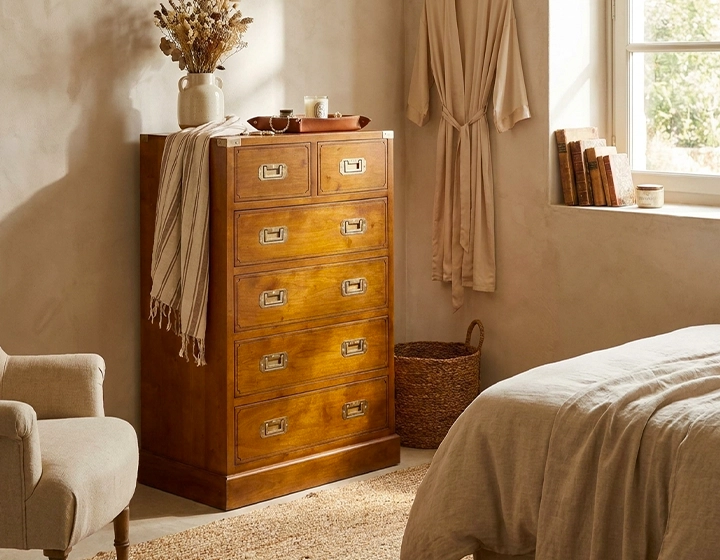 Commode marine moyen modèle bois teinte merisier