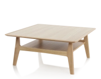 Mesa de centro cuadrada de roble teinte naturelle 100x100 cm 100x100 cm