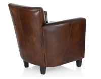 Fauteuil club cuir marron soutenu