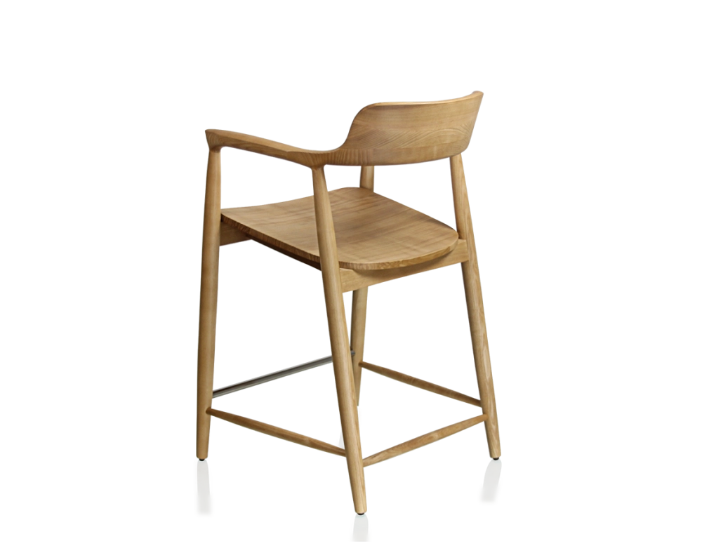 Tabouret de bar H60 cm bois teinte naturelle