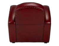 Fauteuil club cuir rouge carmin