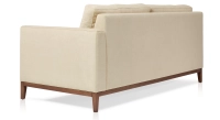 Canapé design 2 places tissu crème