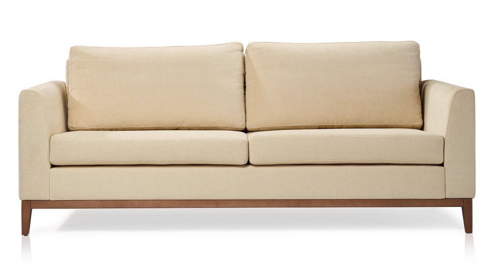 3 seater designer sofa cream fabric