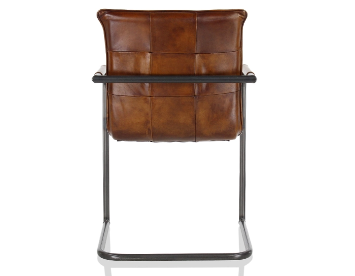 Fauteuil de bureau cuir marron vintage