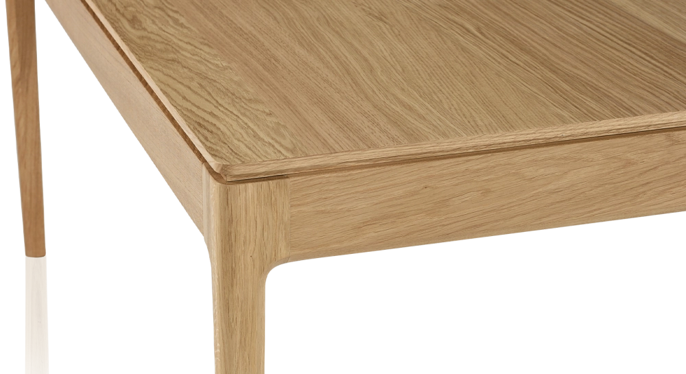 Table salle à manger 8 personnes en chêne teinte naturelle plateau bois 210x100 cm