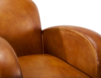 Sillón club de piel coñac
