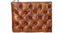 Banc Chesterfield cuir marron clair