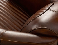 Fauteuil club cuir marron vintage