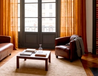 Fauteuil club cuir marron vintage