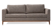 Canapé design 3 places tissu chiné marron