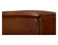 Pouf cuir marron clair