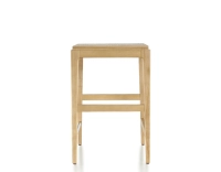 Tabouret de bar design H60 cm bois teinte naturelle assise bois