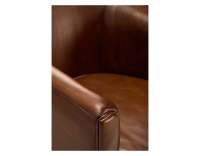 Leather club armchair vintage brown