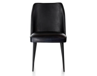 Chaise vintage cuir noir