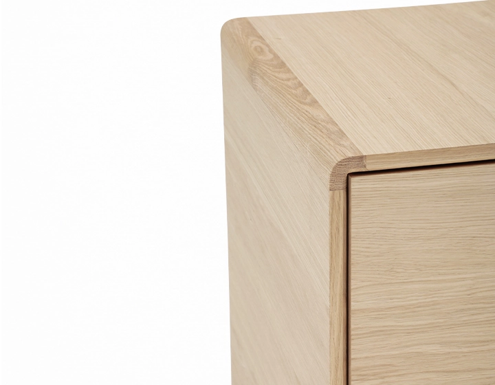 Buffet 2 portes en chêne bois teinte naturelle