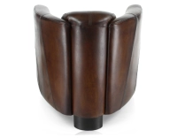 Fauteuil club cuir marron soutenu