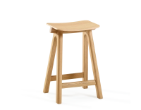 Tabouret de bar en chêne H60 cm bois teinte naturelle