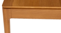 Mesa de comedor para 6 personas de roble tinte cerezo tablero de madera 140x90 cm