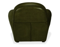 Sillón club de piel verde oliva reposabrazos ribete