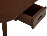 Bureau scandinave en chêne teinte marron foncé L150 cm