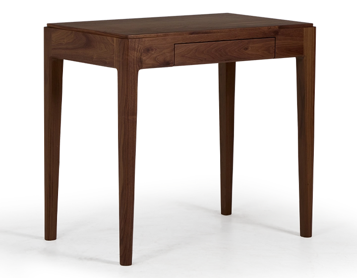 Bureau design en noyer teinte naturelle L80 cm