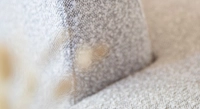 Canapé d'angle 6 places tissu bouclé taupe clair (2,5G - A - 2,5D)
